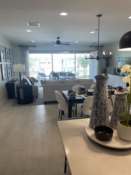 Furnished interior in a model home at Ellsworth Ranch Capstone Collection in Queen Creek (Image 10).