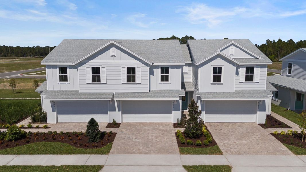 Front exterior of a home in the Cyrene at Harmony community, located in St. Cloud, FL (Image 11). Front exterior of a home in the Cyrene at Harmony community, located in St. Cloud, FL (Image 11).