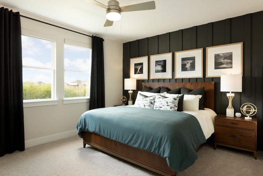 Primary Bedroom | Eli at Village at Manor Commons in Manor, TX by Landsea Homes