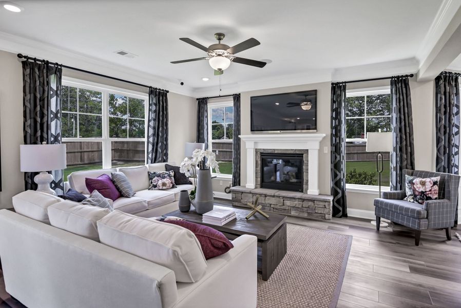 Furnished interior in a model home at Hadleigh Park in Lexington (Image 14). Furnished interior in a model home at Hadleigh Park in Lexington (Image 14).