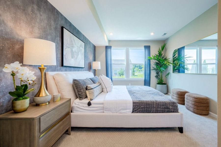 Furnished interior in a model home at Villas at Gold Creek in Dawsonville (Image 8).