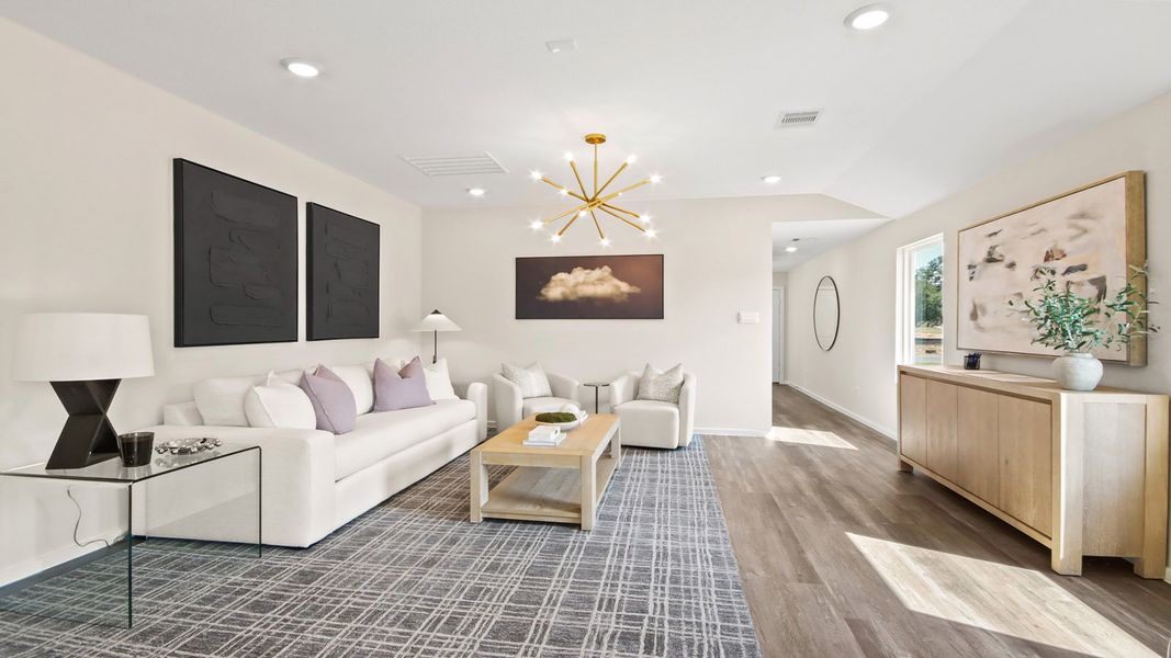 Furnished interior in a model home at Lake Conroe Cove in Willis (Image 6). Furnished interior in a model home at Lake Conroe Cove in Willis (Image 6).