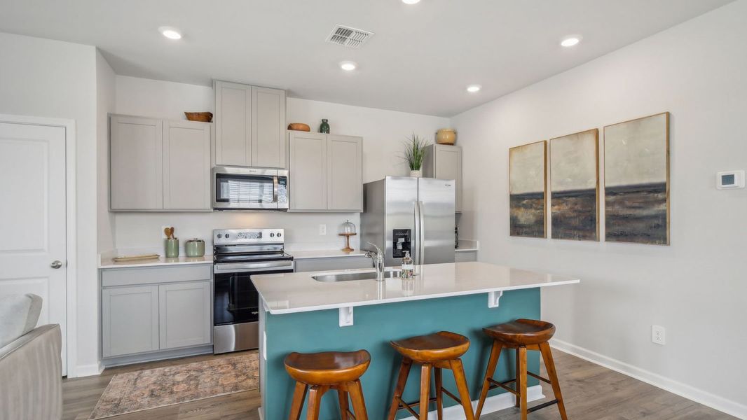 Furnished interior in a model home at River Landing Townhomes in Murfreesboro (Image 13). Furnished interior in a model home at River Landing Townhomes in Murfreesboro (Image 13).