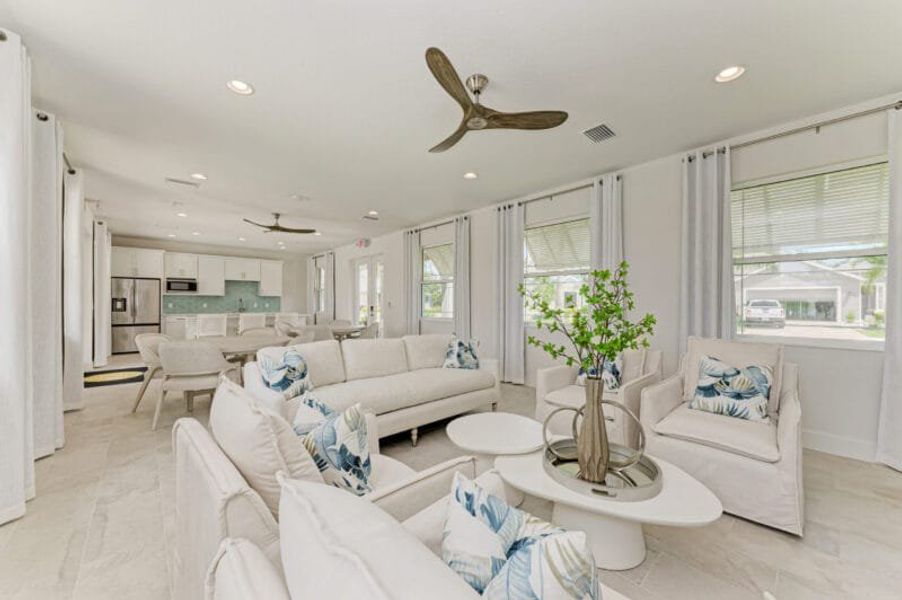 Furnished interior in a model home at The Laurels in Parrish (Image 59).