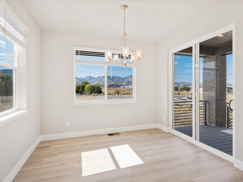 The Bergamot floorplan interior image taken at a Meritage Homes community in Littleton, CO.