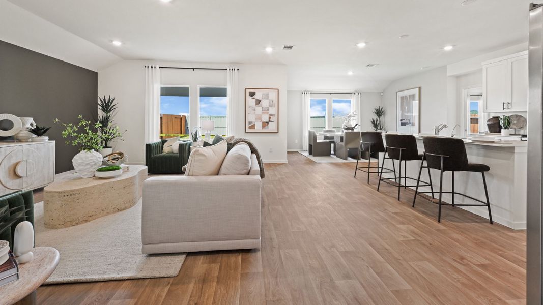 Furnished interior in a model home at Westward Pointe in Sealy (Image 40).