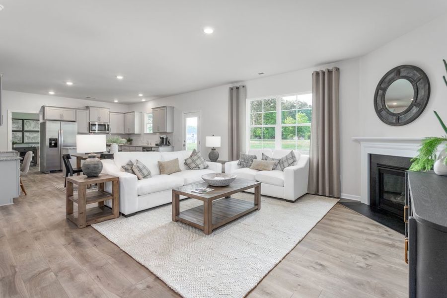 Furnished interior in a model home at Cedar Oaks in Greensboro (Image 7).