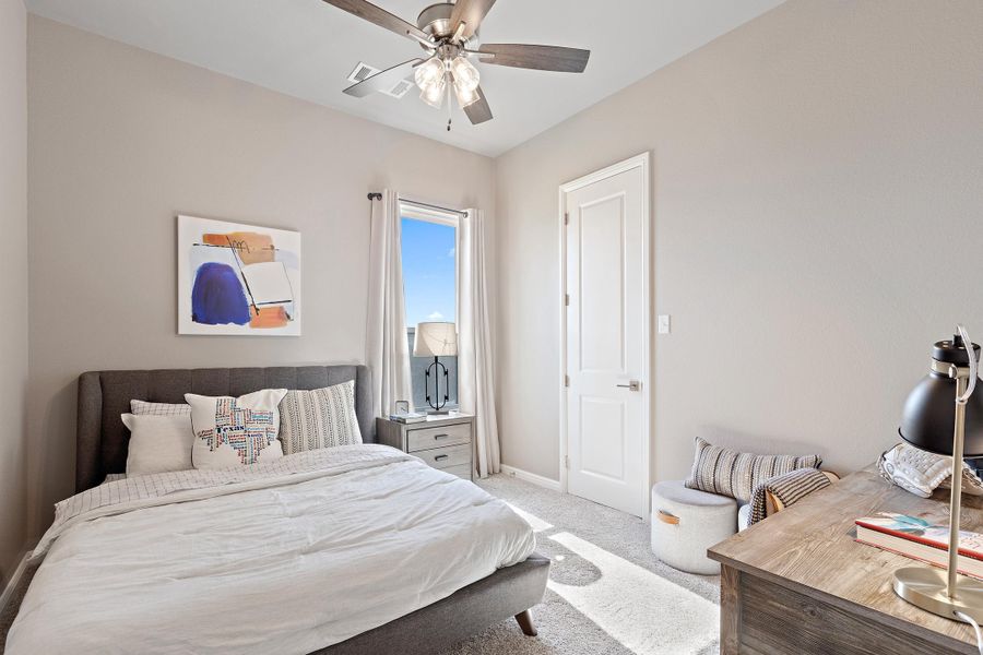 Furnished interior in a model home at Vintage Oaks in Weatherford (Image 46).