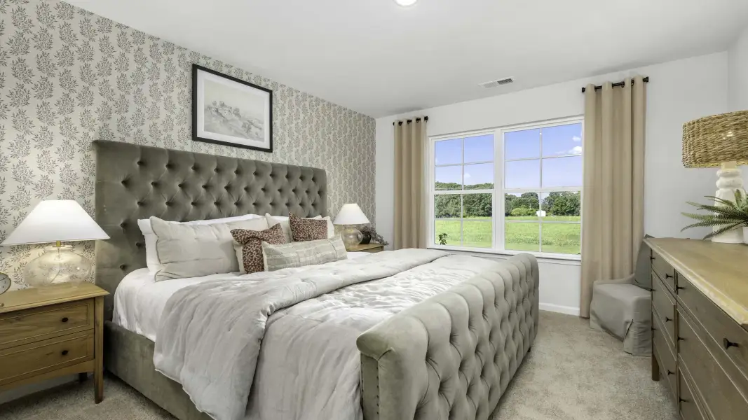 Furnished interior in a model home at Parker Trace in Mocksville (Image 13).