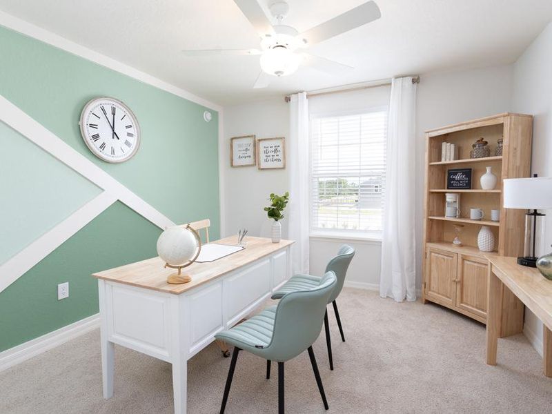 Or, use a bedroom as a home office - Wesley ll model home in Riverview, FL