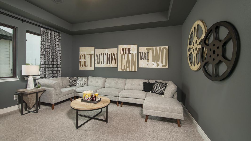 Furnished interior in a model home at Candela South 50' in Richmond (Image 23).
