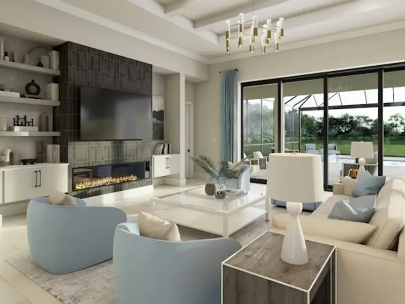 Furnished interior in a model home at Central Beach in Vero Beach (Image 24).