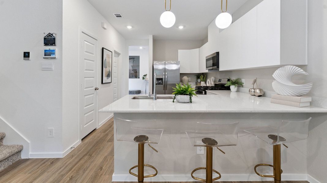 Furnished interior in a model home at Mansfield Estates in Houston (Image 2).