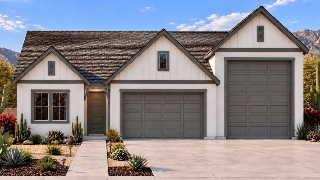 Front exterior of a home in the Silver Cross community, located in Florence, AZ (Image 24). Front exterior of a home in the Silver Cross community, located in Florence, AZ (Image 24).
