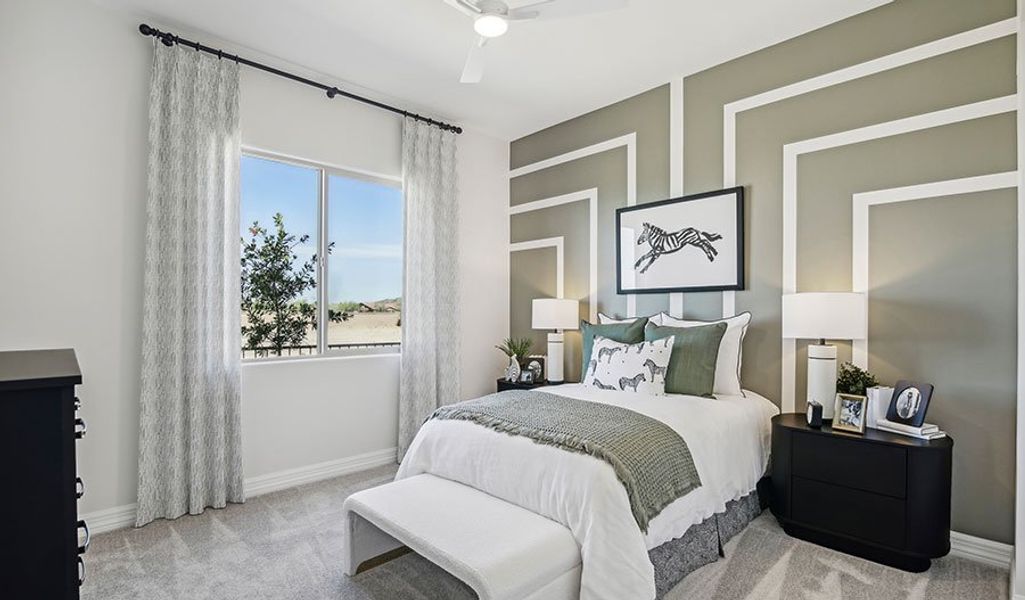 Furnished interior in a model home at Saguaro Reserve III in Marana (Image 13).
