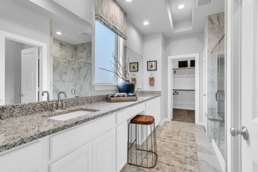 Furnished interior in a model home at Lago Mar  50'  &  55' in Texas City (Image 28).