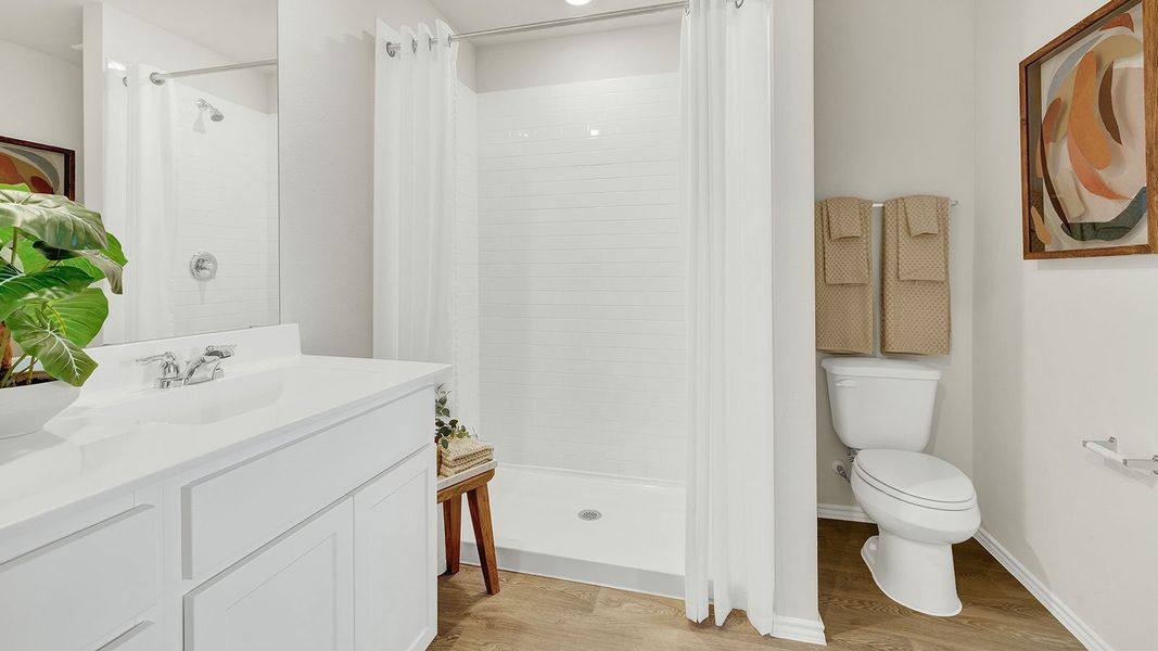 Furnished interior in a model home at Lantana in Lockhart (Image 15).