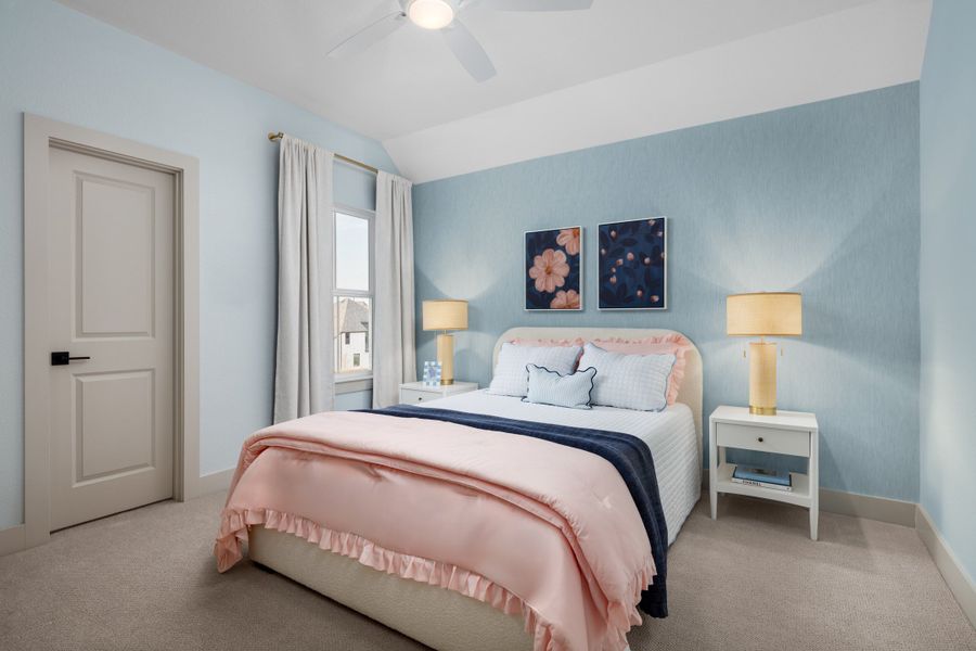 Furnished interior in a model home at Palmera Ridge in Leander (Image 29).