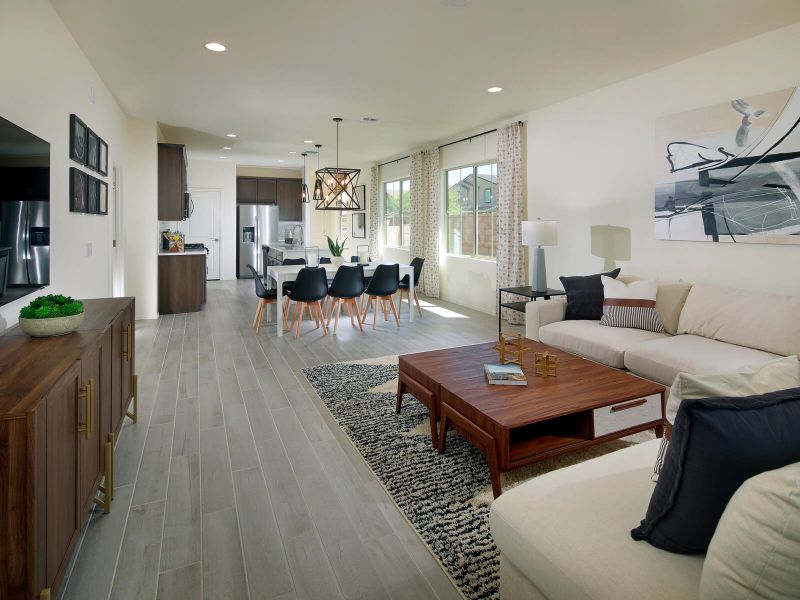 The 1600 floorplan modeled at La Estancia Homestead in Tucson, AZ. The 1600 floorplan modeled at La Estancia Homestead in Tucson, AZ.