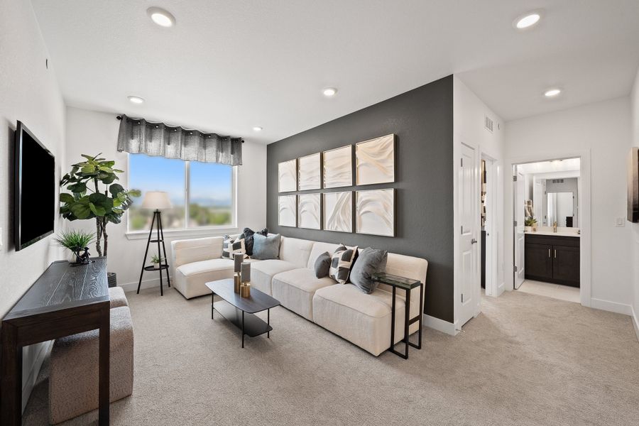 Furnished interior in a model home at Berkeley Villas in Denver (Image 19). Furnished interior in a model home at Berkeley Villas in Denver (Image 19).