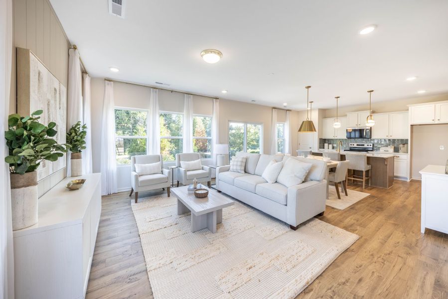 Furnished interior in a model home at Morgan Hills in Albemarle (Image 7).