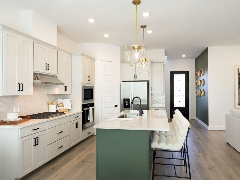 Furnished interior in a model home at Katy Grand Village - Luxe Series in Katy (Image 4).