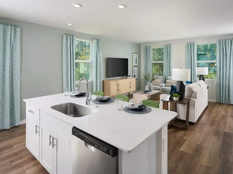 Furnished interior in a model home at Bradford Park in Ormond Beach (Image 5).