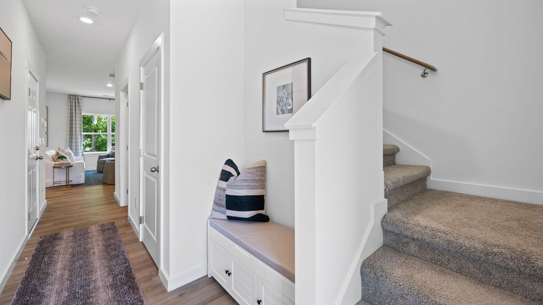Furnished interior in a model home at Belcourt Landing in Cleveland (Image 14). Furnished interior in a model home at Belcourt Landing in Cleveland (Image 14).