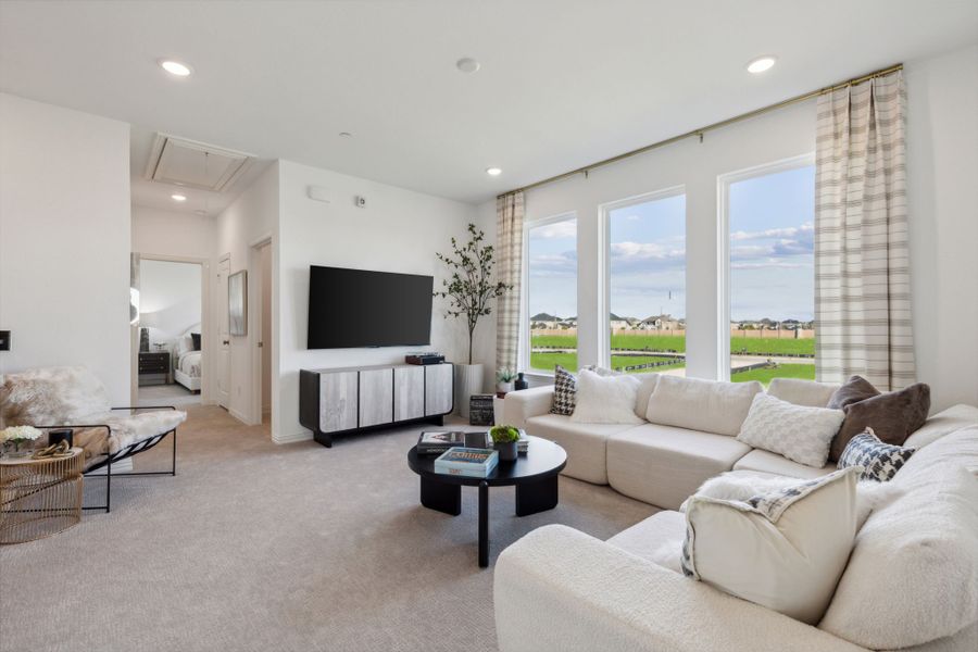 Furnished interior in a model home at Hazelwood in Frisco (Image 23).