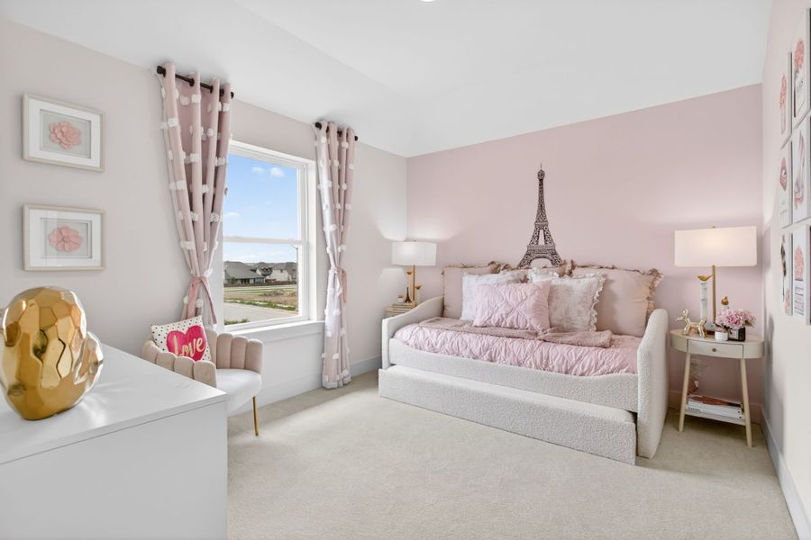 Furnished interior in a model home at Wildflower Ranch in Fort Worth (Image 64).