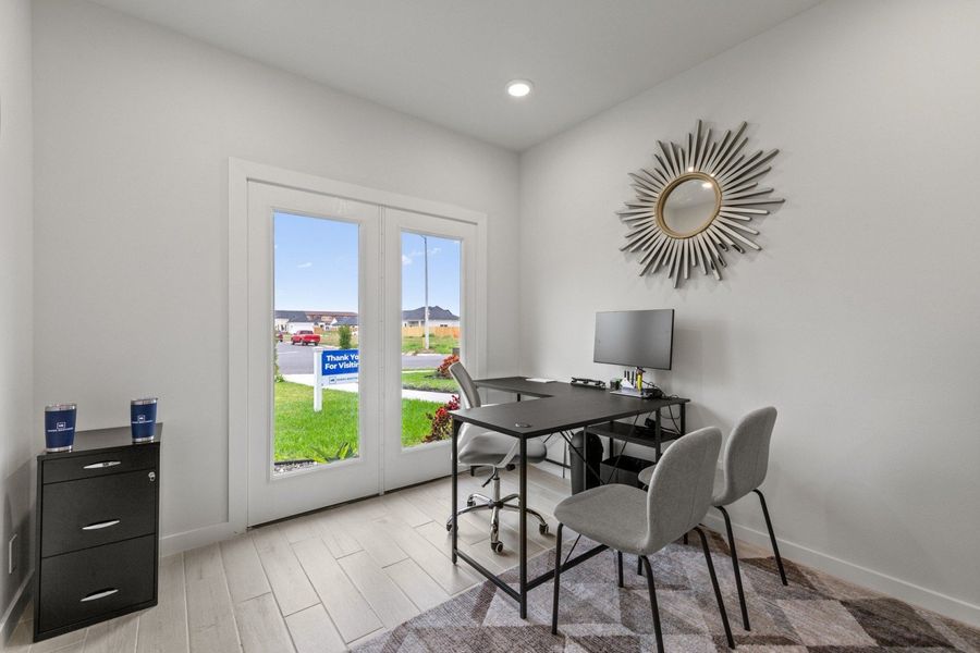 Furnished interior in a model home at Monte Cielo in Weslaco (Image 31).