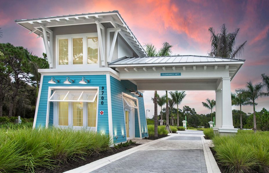 BeachWalk Guard House at this resort style community with luxury homes for sale in Englewood, FL. BeachWalk Guard House at this resort style community with luxury homes for sale in Englewood, FL.