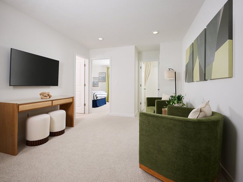 Furnished interior in a model home at Parkside at Shearwater in St. Augustine (Image 9).