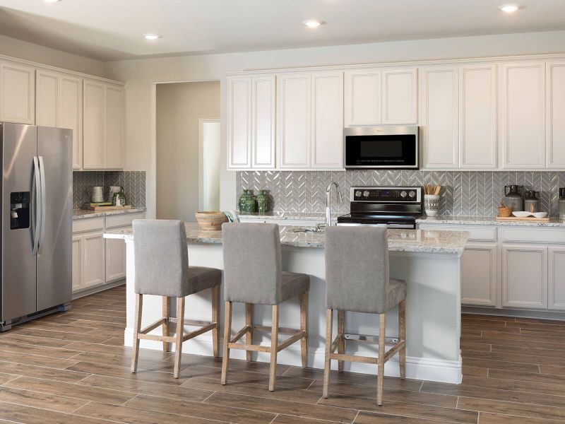 The Bexar kitchen featured at The Quarry at Stoneridge.