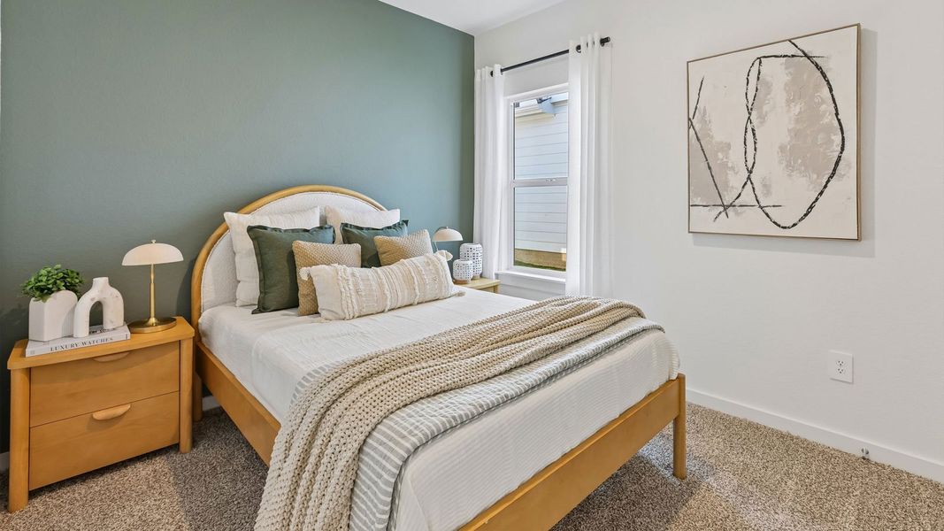 Furnished interior in a model home at Frontier in Mustang Ridge (Image 58).