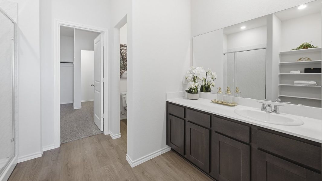 Furnished interior in a model home at Sweetwater Springs in Sherman (Image 51).