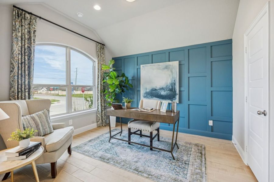 Furnished interior in a model home at Arcadia Trails in Balch Springs (Image 6).