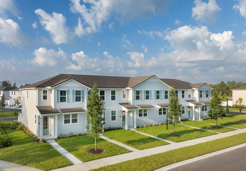 Front exterior of a home in the RiverTown community, located in St. Johns, FL (Image 6).