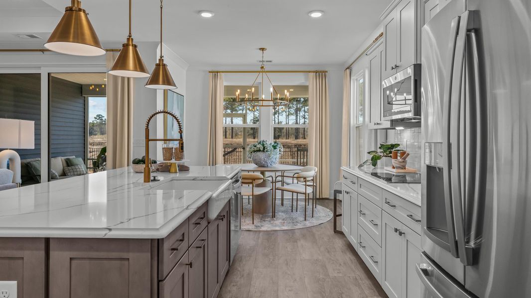 Furnished interior in a model home at Belmont at Albemarle in Hertford (Image 14).