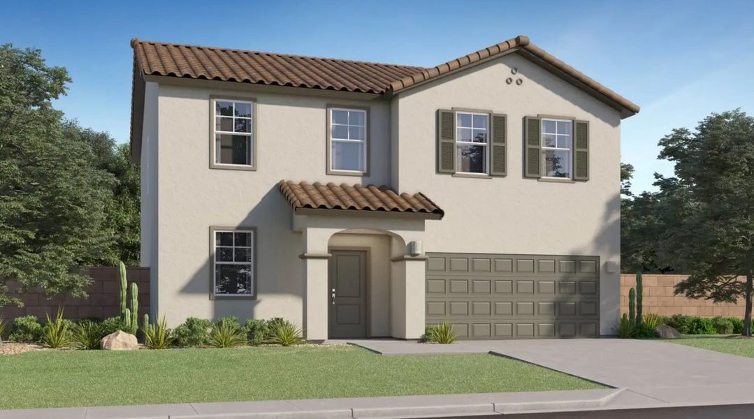 Front exterior of a home in the Bella Vista Farms: Gateway IV community, located in San Tan Valley, AZ (Image 3).