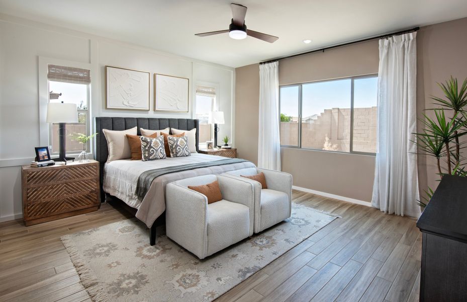 Furnished interior in a model home at Estates at Rancho Mirage in Maricopa (Image 6). Furnished interior in a model home at Estates at Rancho Mirage in Maricopa (Image 6).