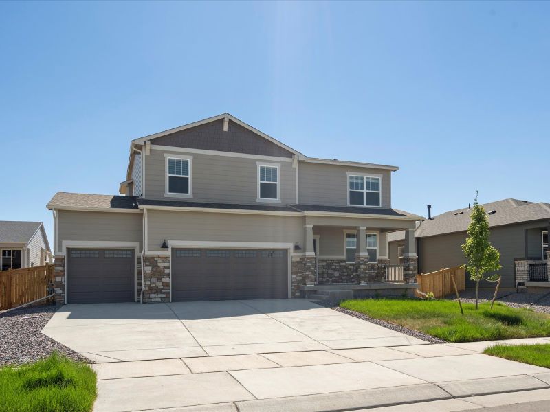 Waterton exterior image taken at Buffalo Highlands, a Meritage Homes community in Commerce City, CO.