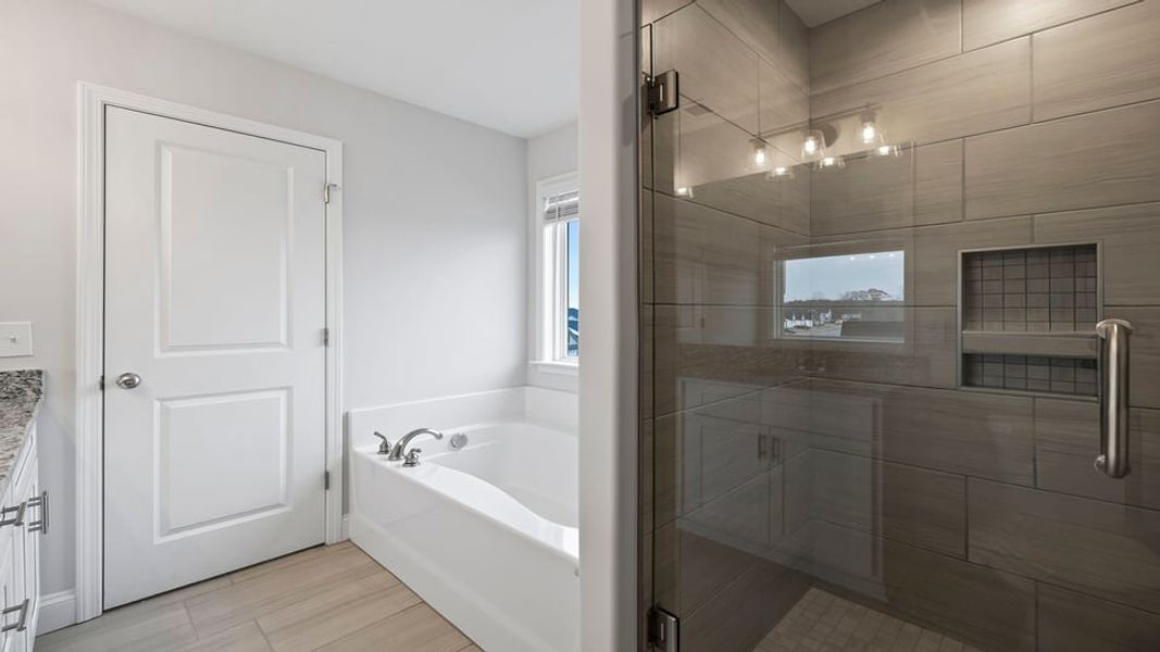 Furnished interior in a model home at Hampshire Heights in Moore (Image 15).