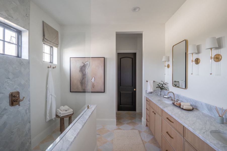 Furnished interior in a model home at The Villas at Lakeside in Flower Mound (Image 14).