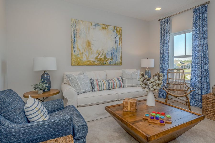 Furnished interior in a model home at Heritage Trace in Nocatee in Ponte Vedra (Image 28). Furnished interior in a model home at Heritage Trace in Nocatee in Ponte Vedra (Image 28).