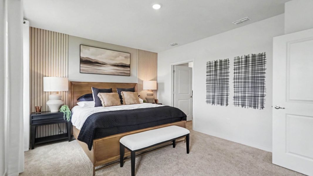 Furnished interior in a model home at Cypress Bay West in Palm Bay (Image 23).