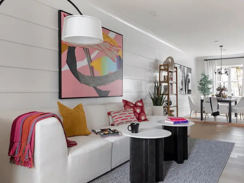 Furnished interior in a model home at Amplitude in Charlotte (Image 2). Furnished interior in a model home at Amplitude in Charlotte (Image 2).