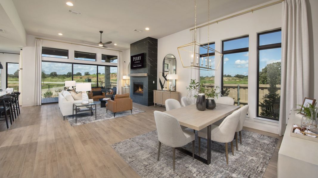 Furnished interior in a model home at The Colony in Bastrop (Image 5).