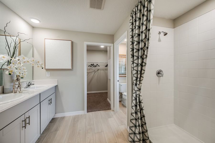 Furnished interior in a model home at Lawson Dunes in Haines City (Image 19).