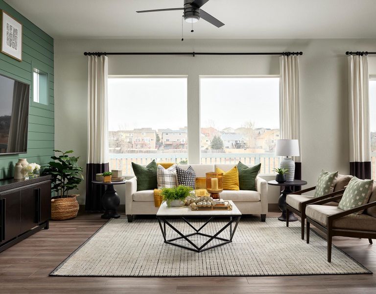 Furnished interior in a model home at Trailside at Cottonwood Creek in Colorado Springs (Image 13).